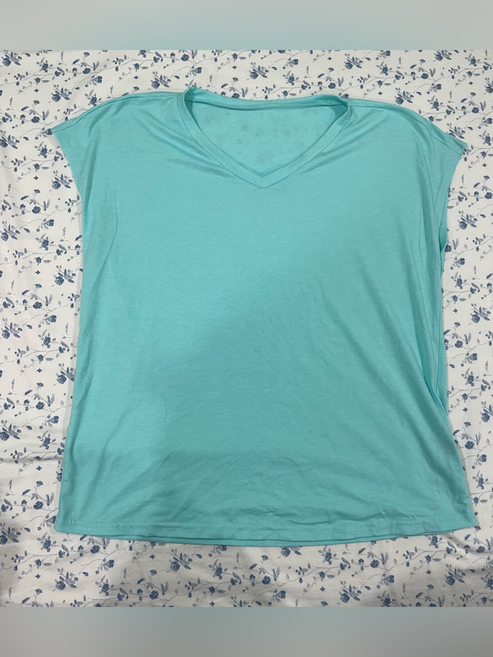 SHEIN Aqua V-Neck Women’s Top